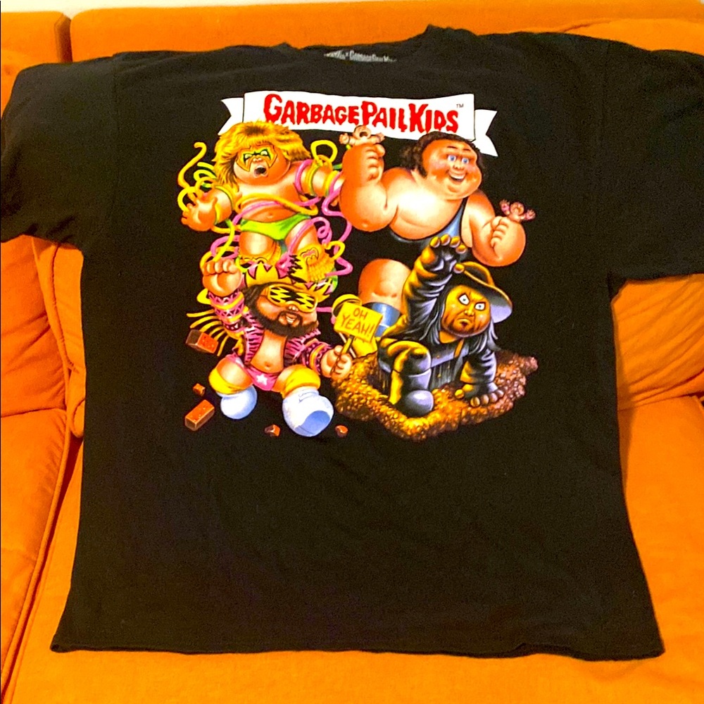 Black Short Sleeve Tee with Garbage Pail Kids Graphic